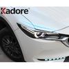 Front Head Light Lamp Eyebrow Cover Trim For Mazda CX-5 CX5 KF 2017-2024 Carbon Fiber Car Headlight Eyelid Strip Accessories
