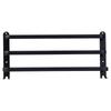 Bathroom Wall Towel Rack, Metal, Black + Hooks, 50 cm
