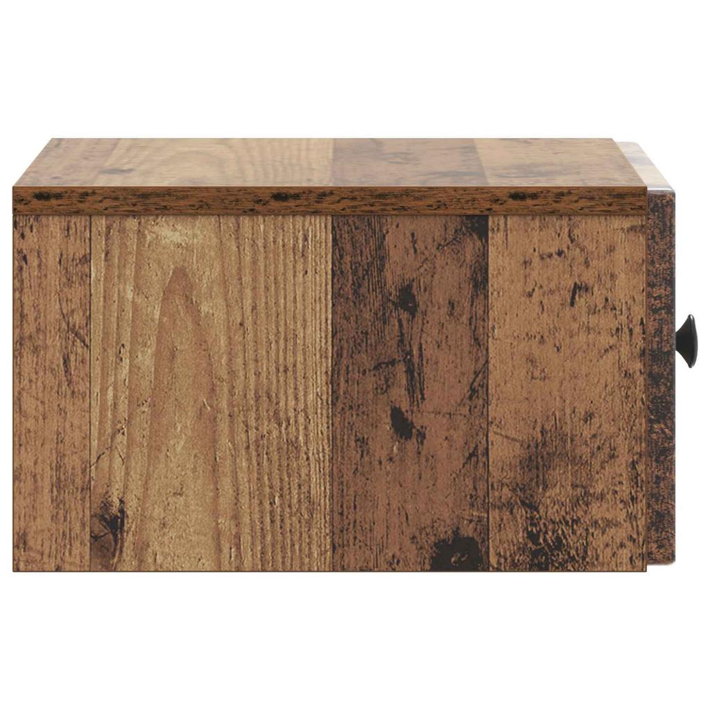Wall Mounted Nightstand Reclaimed Wood 33 x 34.5 x 20 cm