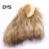 Lion Mane Wig for Dogs Fuzzy Pet Headgear with Ears Pet Dress-up Costume Plush Cat Hood for Halloween Christmas Party