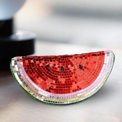 Disco Watermelon Ornament Shape Decoration 15cm Party Fruit Prop for Year