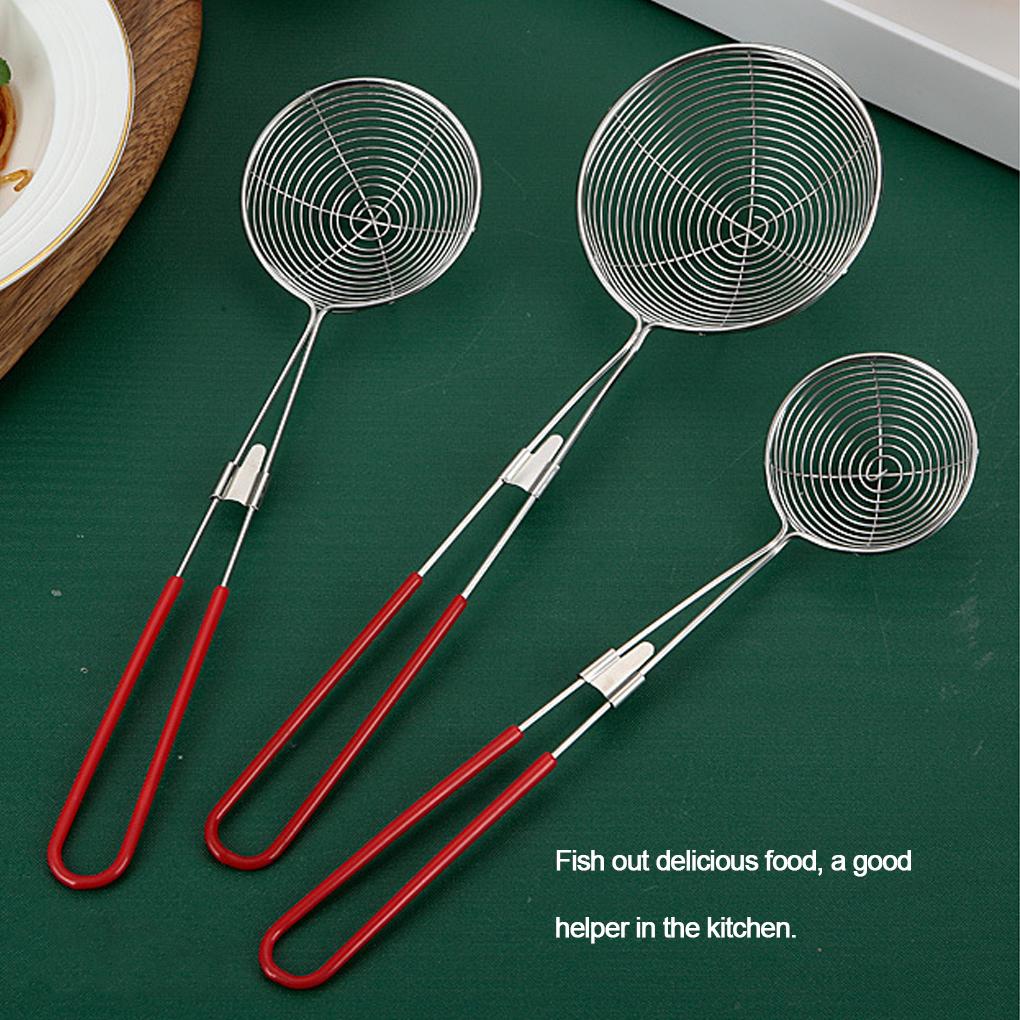 Skimmer Spoon Frying Vegetable Stainless Steel Strainer Scoop Nonslip Handle Cookware Cooking Tool Kitchen Accessories