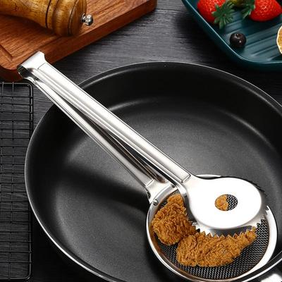 Feinmaschiges Ölsieb 2-in-1 Feinmaschiges Öl-Frittier-Filtersieb mit Clip Abtropfsieb Ölabschöpfer Abtropfsieb mit Clip Wiederverwendbares Öl-Frittier