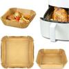 Air Fryer Paper Liners Disposable Oil-Proof Waterproof Baking Paper Round Square and Rectangle Parchment Kitchen Party Supplies