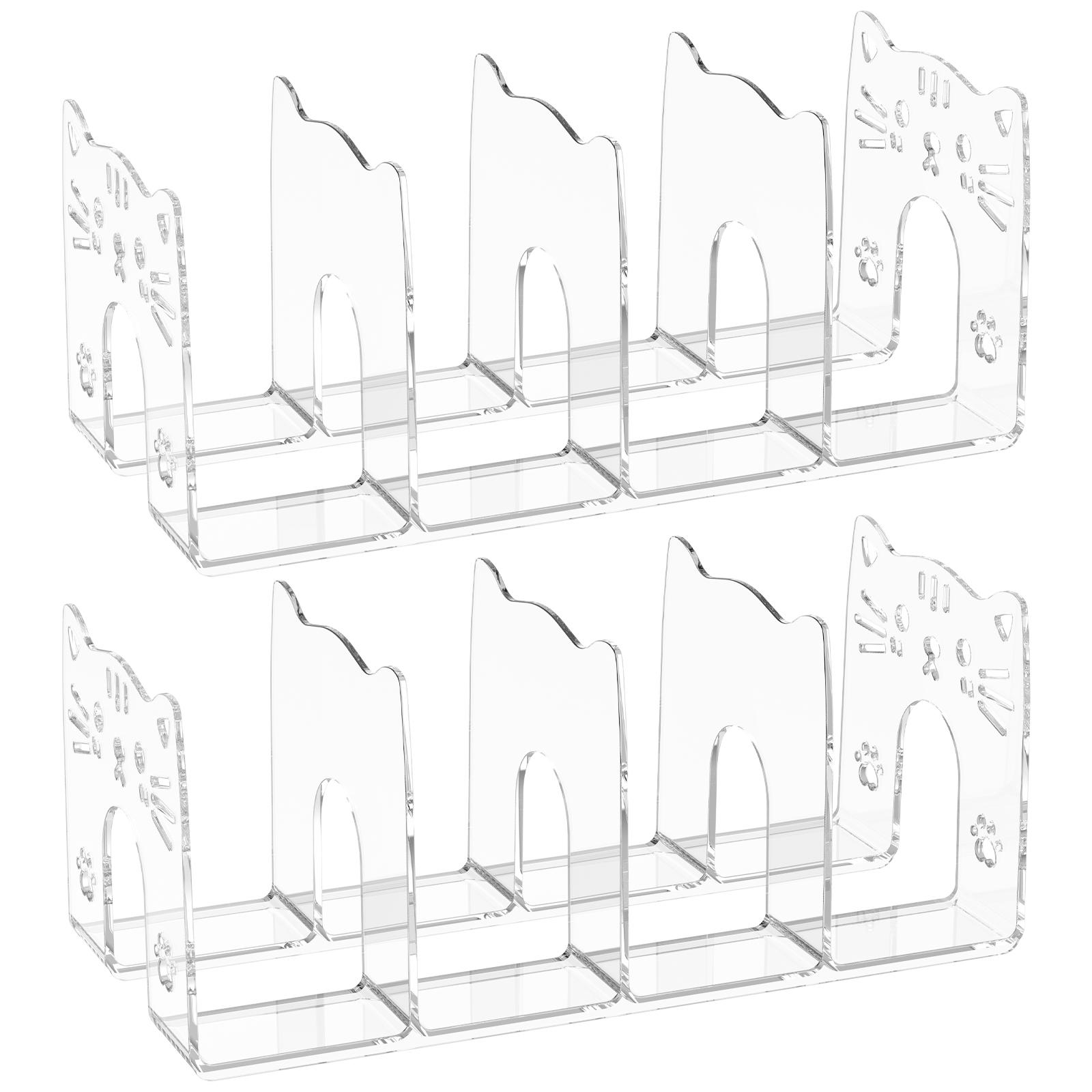 

2Pcs Acrylic Children S Shoe Storage Rack 4 Compartment Transparent Baby Shoe Cabinet Organizer Shelf Save Space