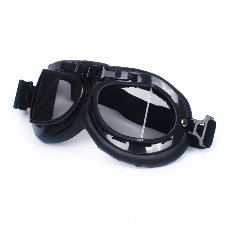 Black Sports Goggles Motorcycle Riding Protective Goggles Classic Vintage Helmet Glasses Windproof Sand