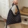 Stilvolle Polka-Dot-Print-Tragetasche Glatter Reißverschluss Leichte Umhängetasche Große Kapazität Lässige Handtasche für Damen