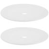 2Pcs Ceramic Steamer Plates Microwave Safe White Porcelain Dumpling Steamer Tray Perforated Round Steaming Plate for Fish Buns