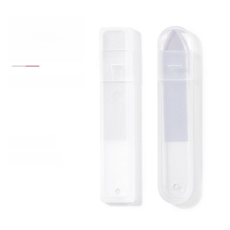 Black Tech Crystal Glass Nail File: Double-Sided Nail Shaper & Polisher for Nail Art