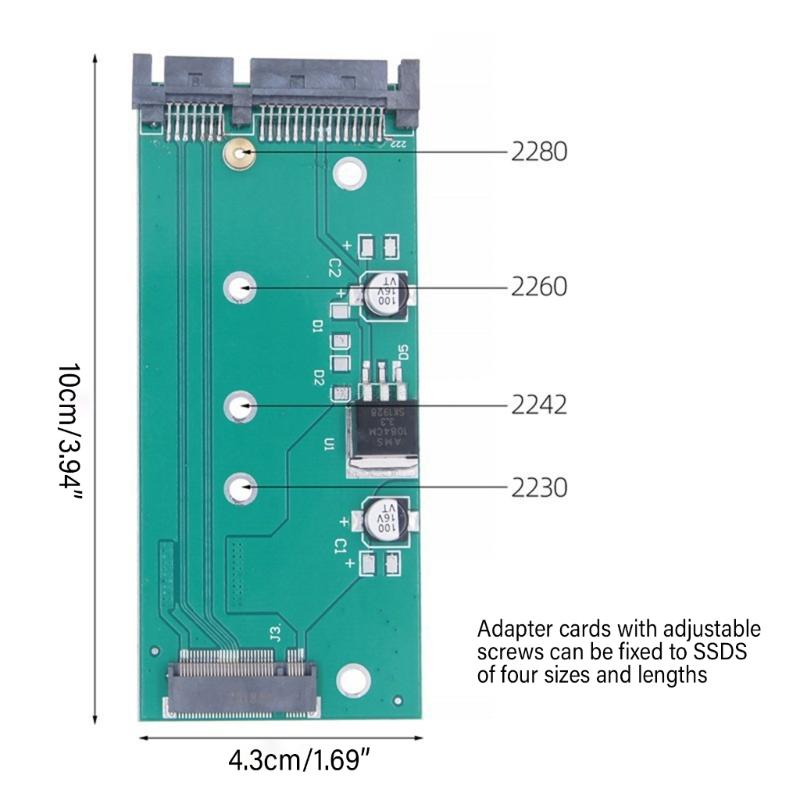 M.2 SATA NGFF to SATA3.0 Hard Drive Adapters Board M.2 to SATA Adapters M.2 NGFF to SATA3.0 SSD Adapters B Key NGFF SSD