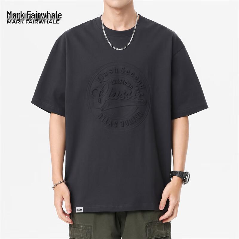 MARK FAIRWHALE Men's Pure Cotton Crew Neck T-Shirt