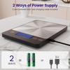 USB C Rechargeable & 15 Kg Digital Kitchen Scale,Electronic Kitchen Scale,High Precision Food Scale,Professional with Tare Function,Batteries