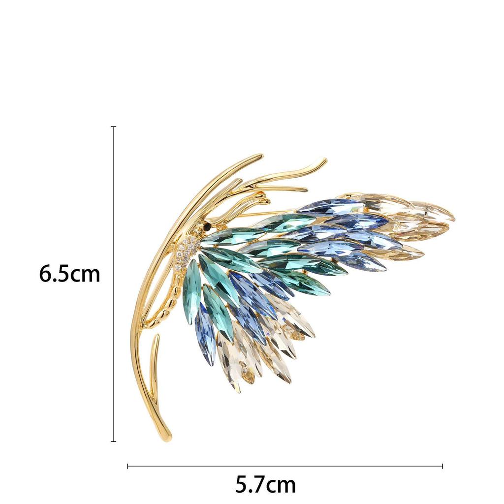 Snowflake & Butterfly Zircon Brooch with Freshwater Pearl for Women's Korean Style Suit Coat