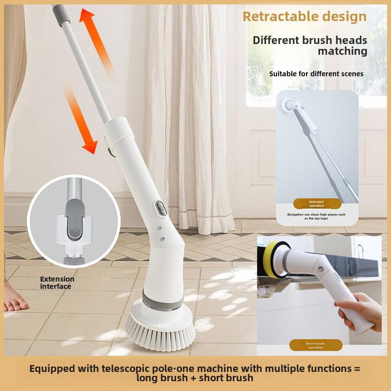 Dual-Purpose Electric Cleaning Brush for Kitchen, Bathroom & Glass – Multifunctional Handheld Cleaner