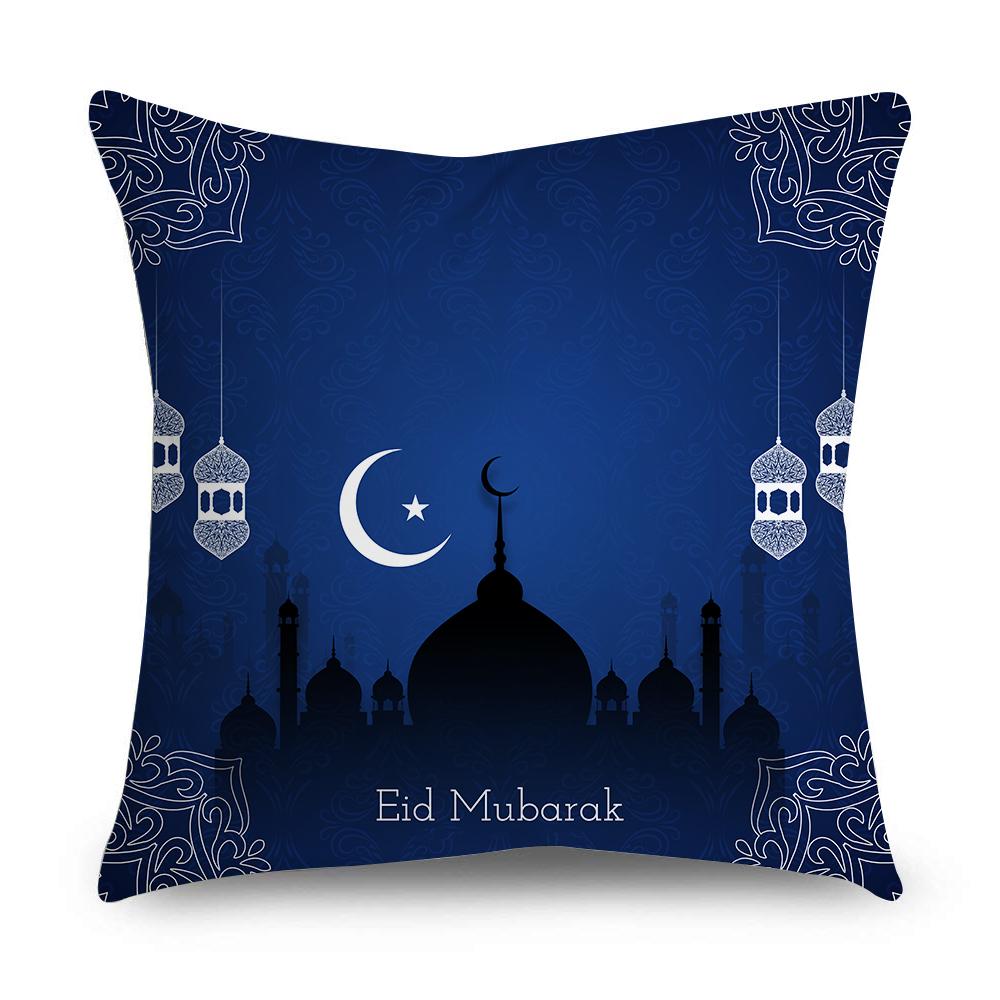 Islamic Eid Al Fitr Mubarak Ramadan Pattern Polyester Cushion Cover Home Living Room Sofa Decoration Pillow Cover