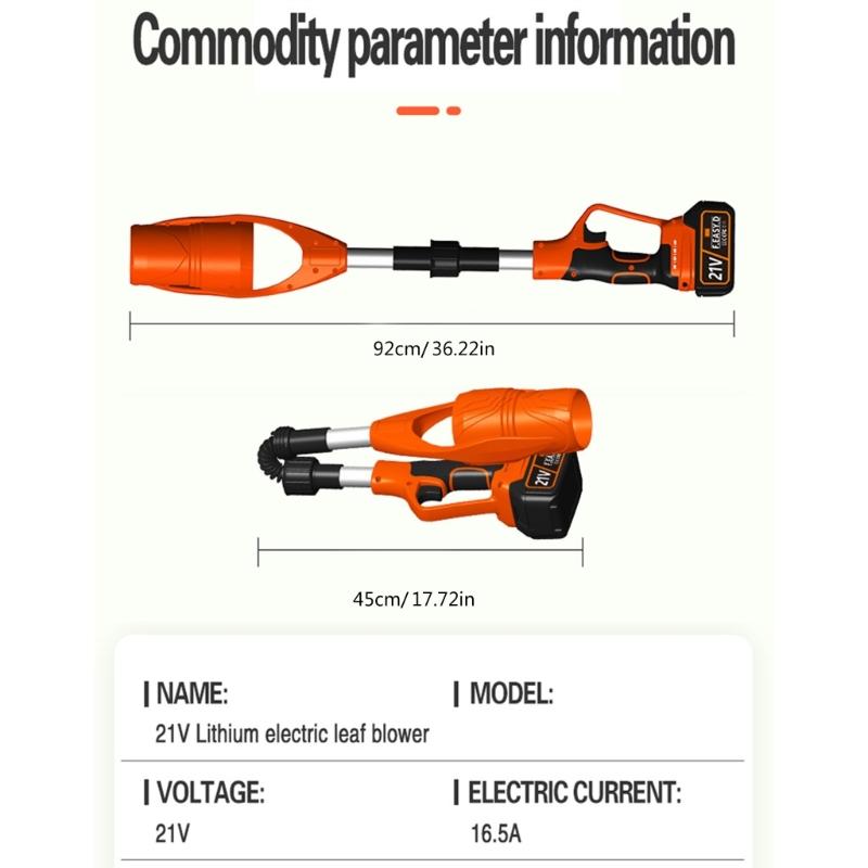 Efficient 21V Leaf Blower Foldable Design Professional Garden Blower for Mess release Leaf Management in Yards