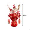 Chinese Year Decoration Artificial Potted Flower, Vivid Cabinet Decor Desk Ornament Vase