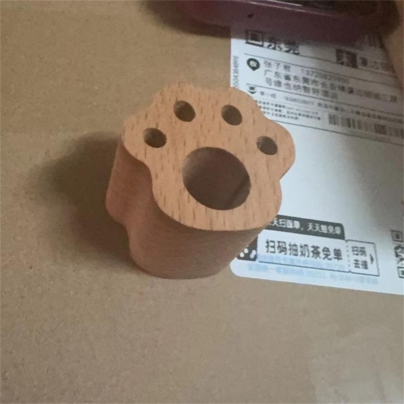 Wooden Pet Whiskers Keepsakes Bottles with Natural Wood Base Elegant Memorial Gift for Cats Hair Memorial Display