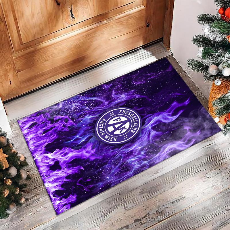 Austria Wien FC Soccer Football Pattern Soft Area Rug Non Slip Indoor Floor Carpet Sports Decor Mat for Bedroom