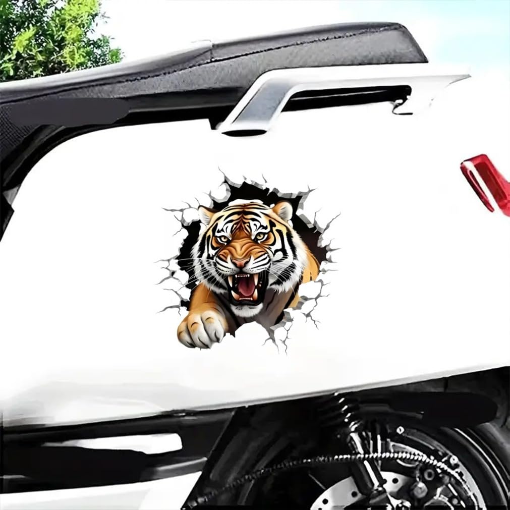 2pcs 13x13cm Tiger Waterproof Vinyl Car Decal Window Bumper Exterior Decoration Accessories Scratch Resistant Sticker | #JP42