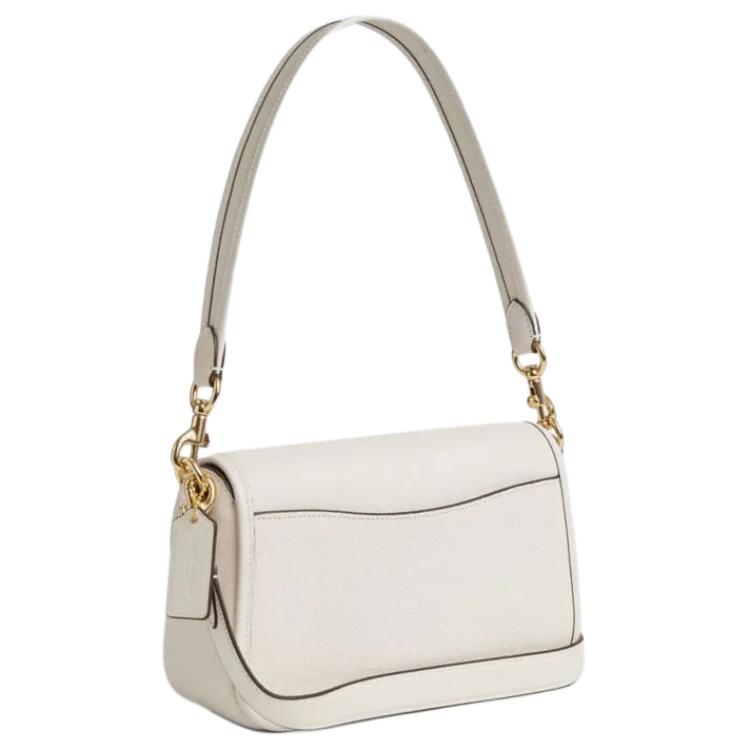 Coach Hadley 25 Metal Logo Turnlock Closure Leather Crossbody Shoulder Bag Medium Women Bags White CY683-IMCHK