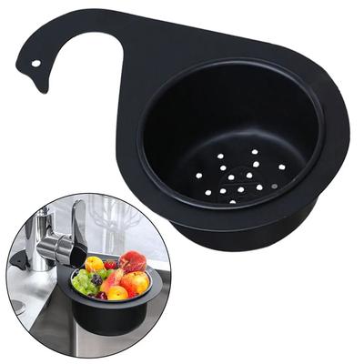Stainless Steel Corner Sink Black Strainer Basket Swan Kitchen Sink Food Drain Basket Rack Kitchen Triangular Storage Rack