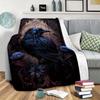 Black Blue Crow Blanket Soft Warm Throw Blanket Nap Blanket For Couch Sofa Office Bed Camping Travel Multipurpose Gift Blanket For All Season