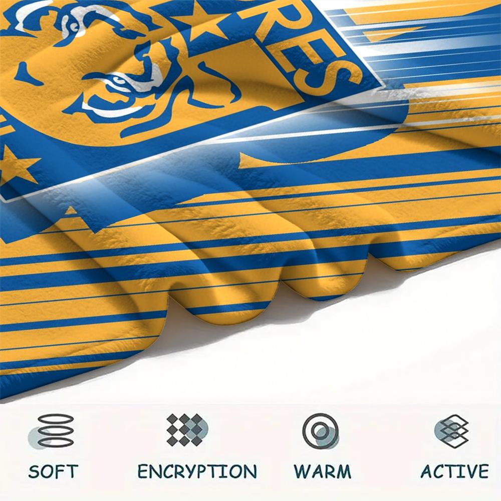 1PC Tigres UANL Print Flannel Blanket, High quality Comfortable for All Seasons, Home Decor, Warmth and Comfort, Perfect for Christmas Gifts219