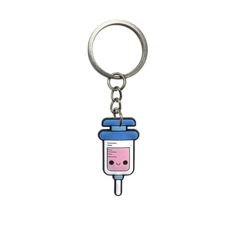Cute Medical Themed Silicone Keychains With Blank Label Tags Lovely Cartoon Designs For Nurses Doctors Gifts Daily Use