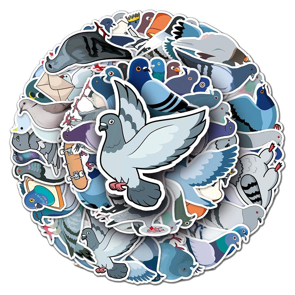 10/30/50pcs Funny Cartoon Animal Pigeon Stickers Cute Graffiti Decals Waterproof DIY Notebook Phone Luggage Sticker Decoration