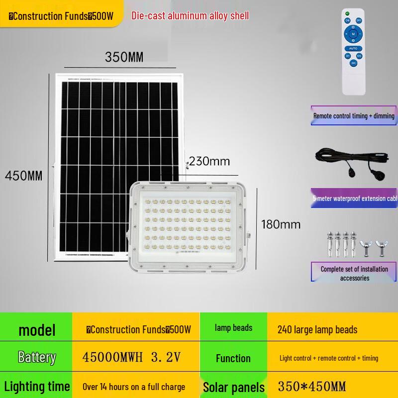 UOSU 800W Solar Outdoor Floodlight