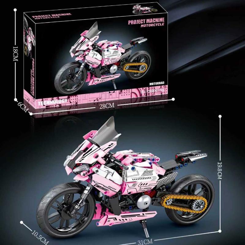 

2025 Technical Mini Building Blocks Car Racing Sport Speed Motorycle Model City Mechanical Super Bricks Puzzle Toys Adult Gift розовый