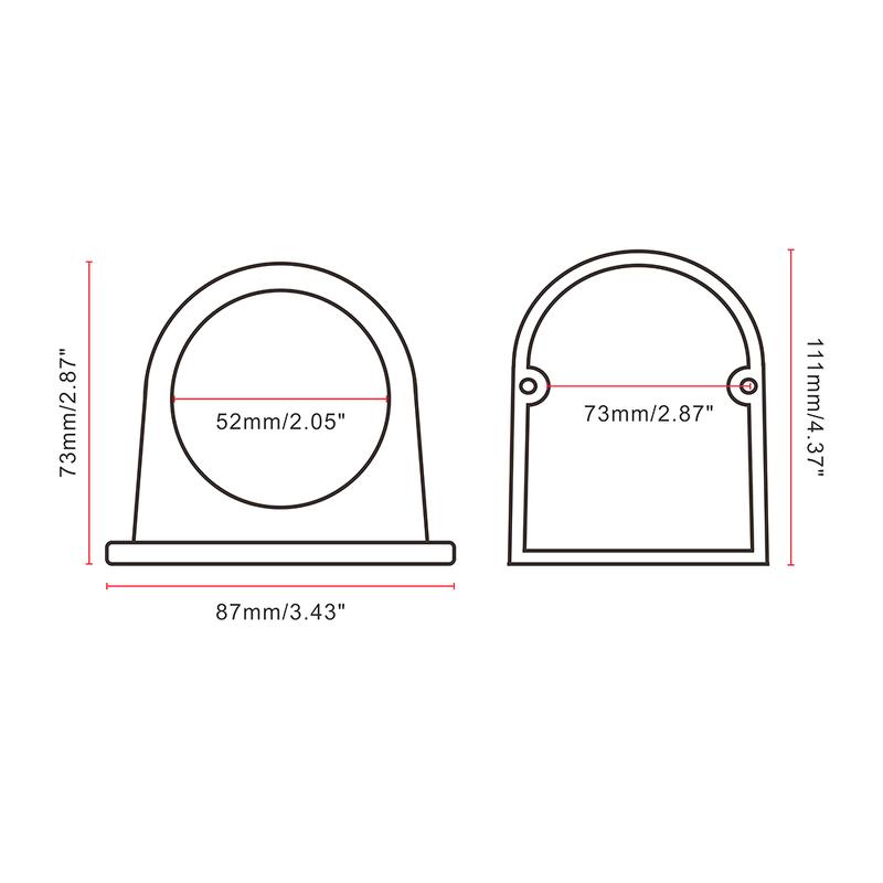 2" 52mm Gauge Pod Mount Holder Racing Dash Board Dual Triple Gauge Pod Black Carbon Fiber Color Double Triple Gauge Pods