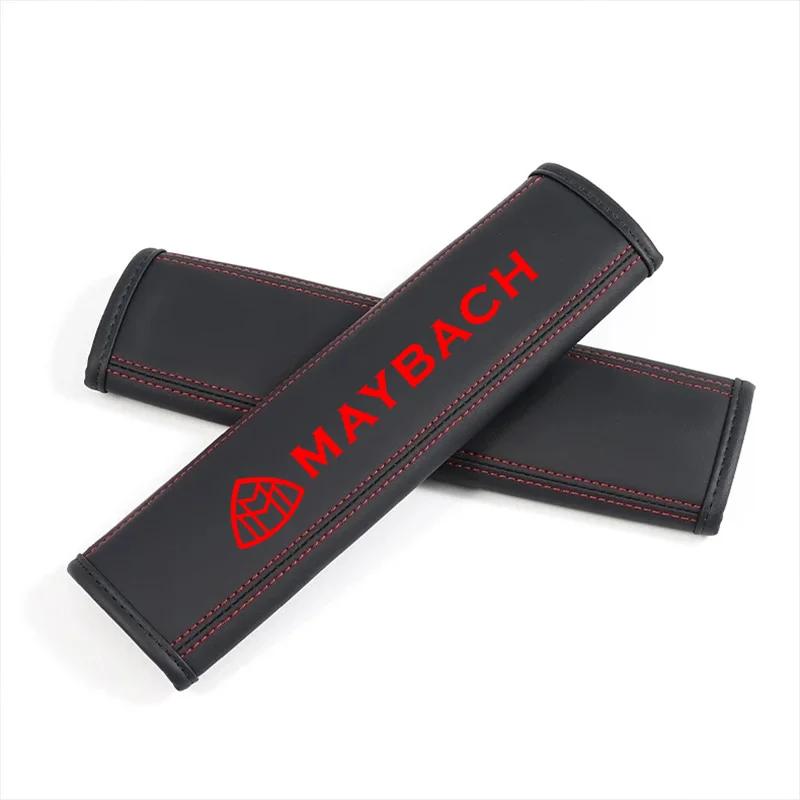 

GLC GLB Seat Belt Cover PU Leather Safety Belt Shoulder Cover Protection Pad For Mercedes Benz Maybach S500 S600 S680 S580 Acce