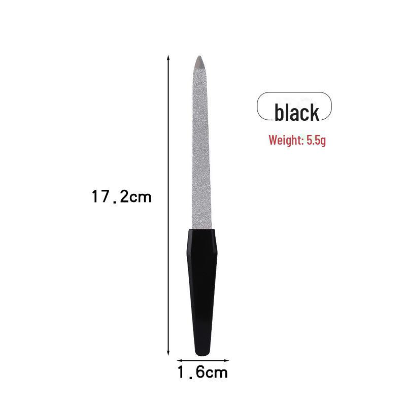 Stainless Steel Nail File & Dead Skin Fork Dual-Head Multi-Purpose Manicure Tool