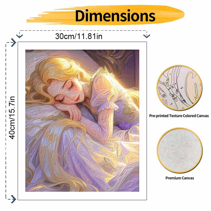 Disney Rapunzel Digital Oil Painting Art Kit DIY Handmade Home Decoration Gift