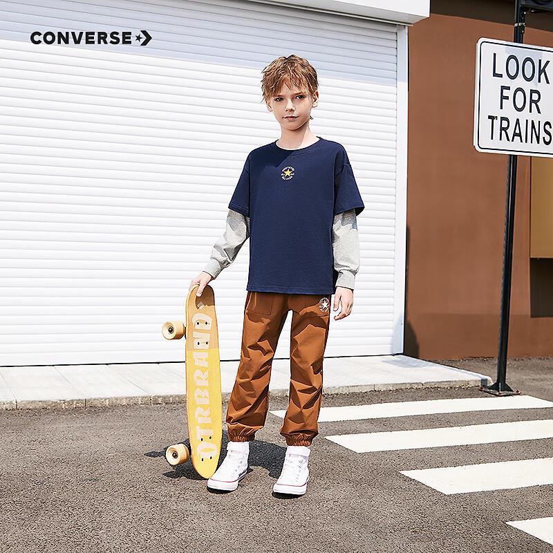 Converse Kids' Faux Two-Piece Cotton Sweatshirt