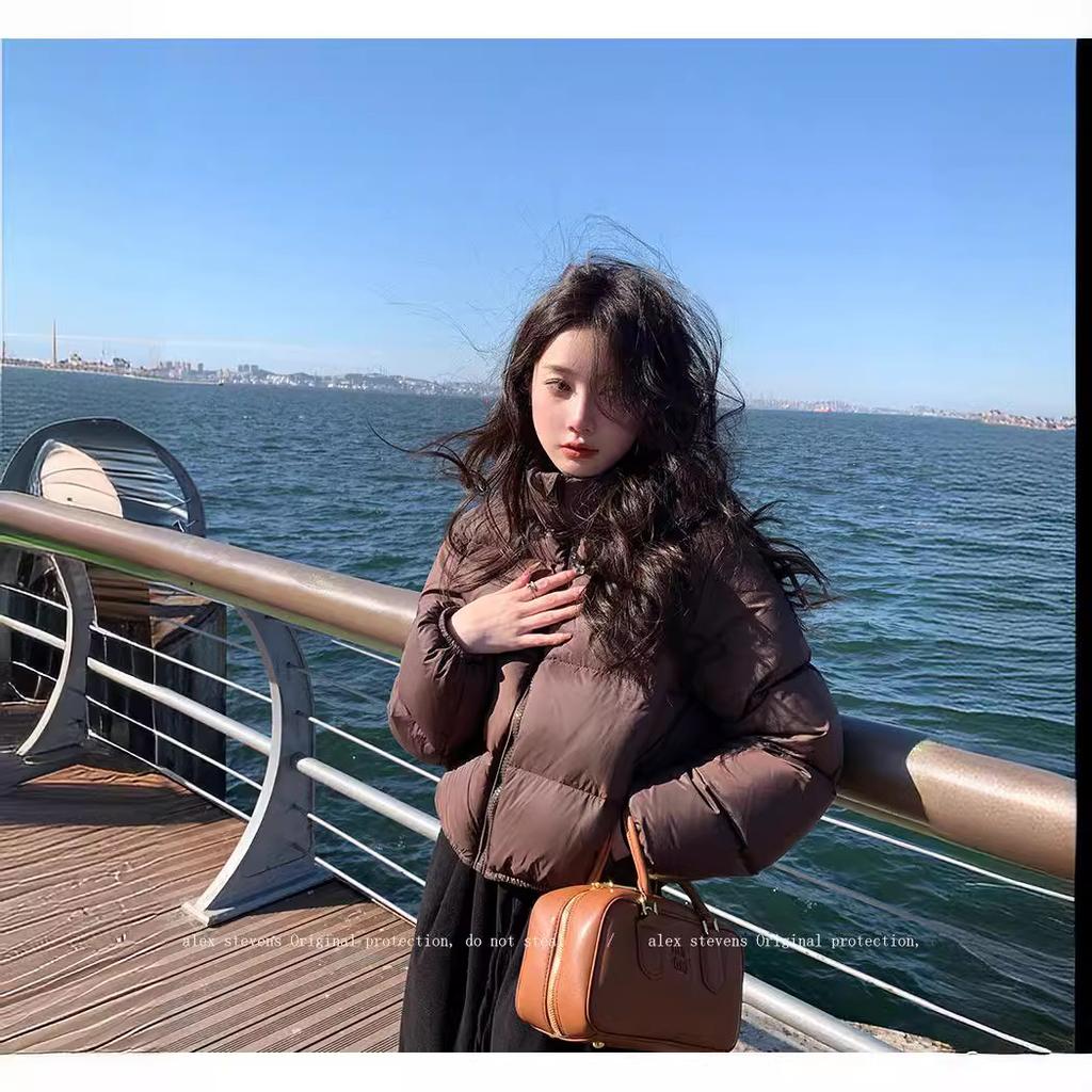 Kendou American short cotton-padded clothes, women's new bread clothes, stand-up collar short jackets, super beautiful cotton clothes in autum