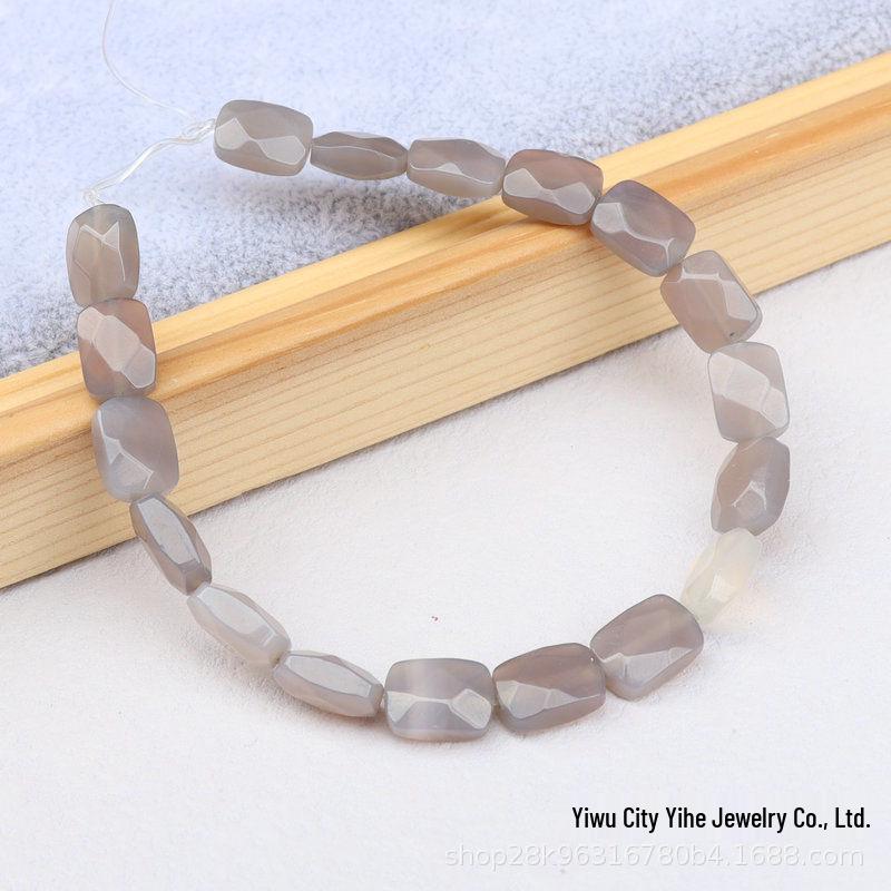 8x12mm Faceted Agate Rectangle Beads for DIY Jewelry  Hairpins
