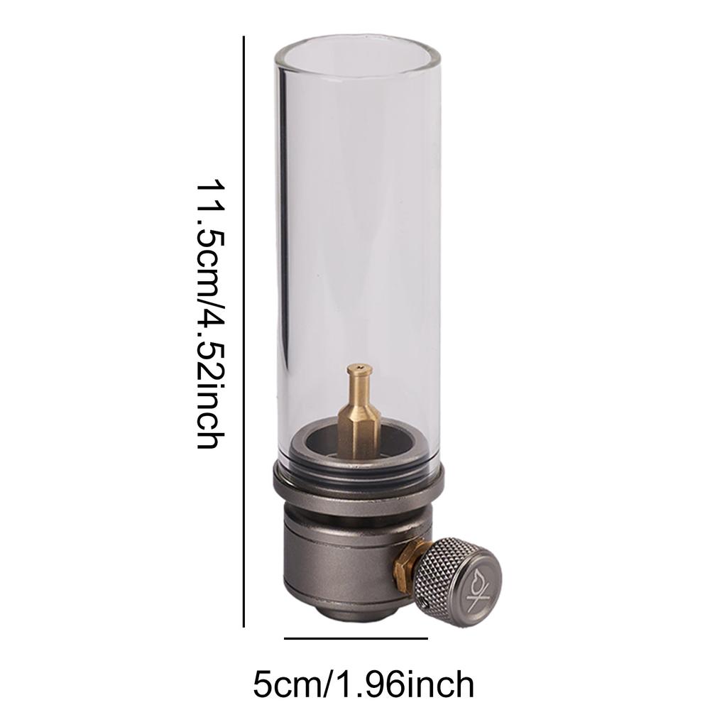 Gas Lamp with Screw On Gas Tank Candle Light Energy-saving Gas Atmosphere Lamp Aluminum Alloy for Outdoor Fishing Camping Hiking