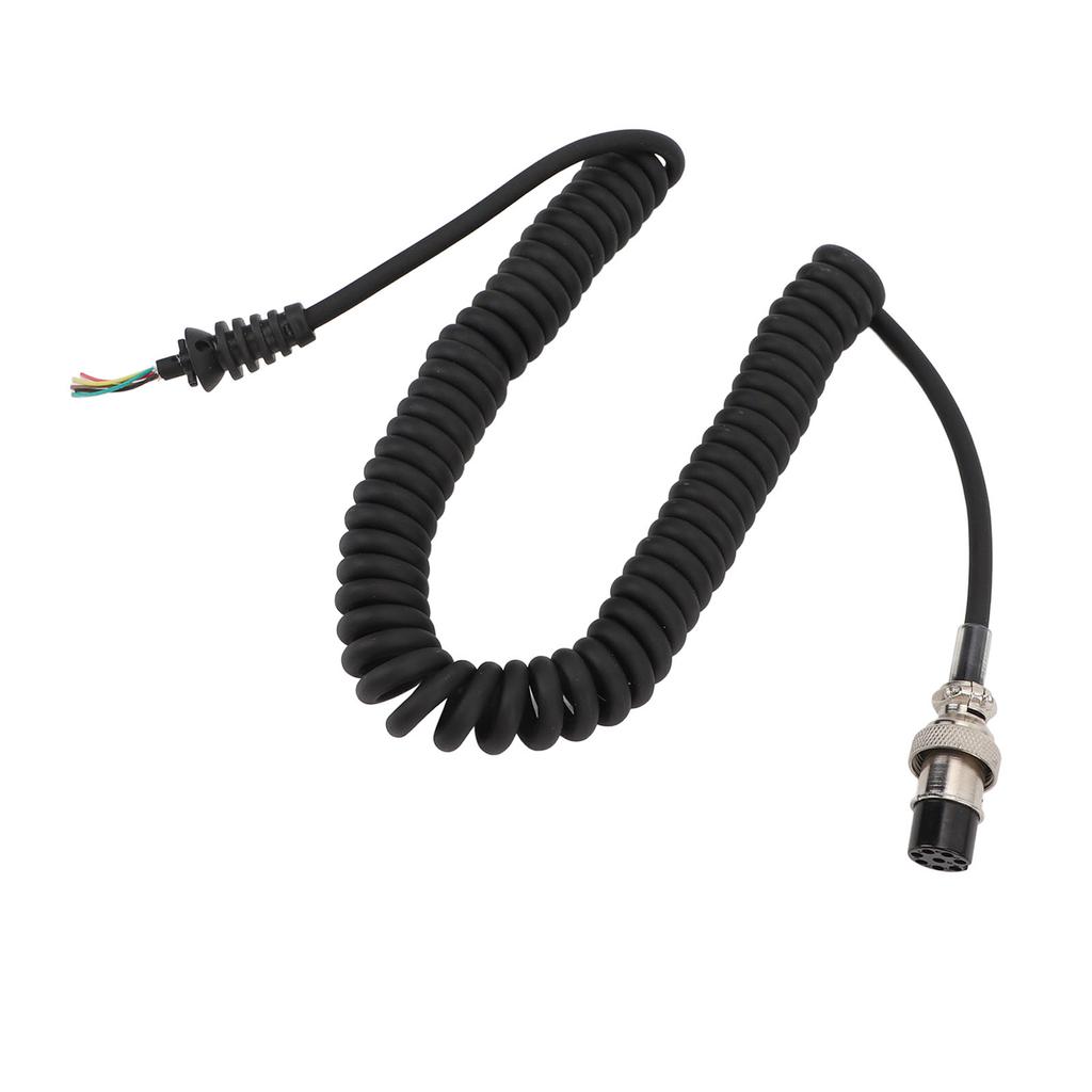 8Pin Speaker Mic Cable Radio Hand Microphone Coiled Cord Replacement Accessories for ICOM Radio