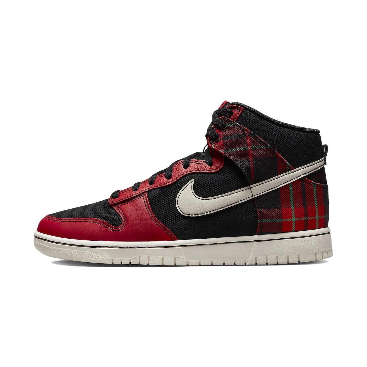 

Nike Dunk High Se Tartan Plaid Black University Red 42.5