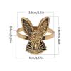 6er-Pack zarte Kaninchen-Serviettenringe Kaninchen-Serviettenhalter für Festival-Tischdekorationen und Osterfeierlichkeiten
