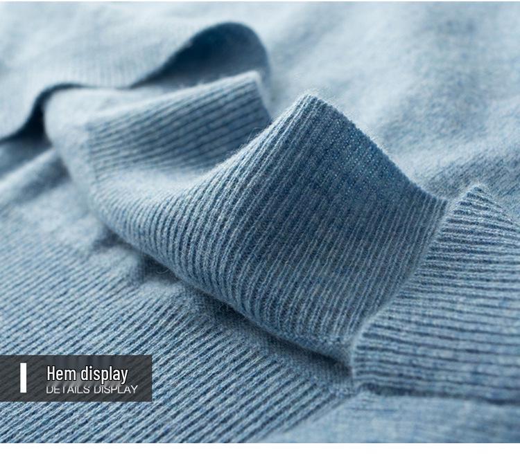 Seamless Men's Cashmere Half-Neck Sweater for Autumn/Winter - Versatile Knitwear