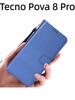 For Tecno Pova 8 Pro Case Diamond Pattern Card Slot Soft Silicone External Leather Support Function Flip Cover Attraction Closure