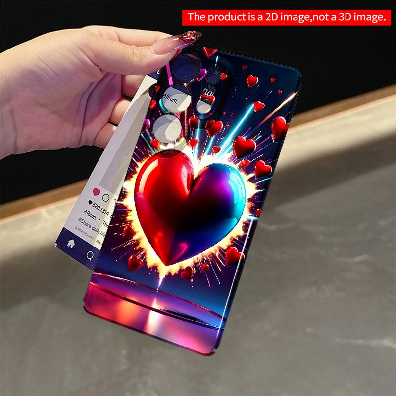 2DFlat Samsung phone case Vibrant Heart Explosion Phone Case Applicable to Galaxy S23 S24 S25ULTRA S26 A12 A14 A15 A16 A54 A55