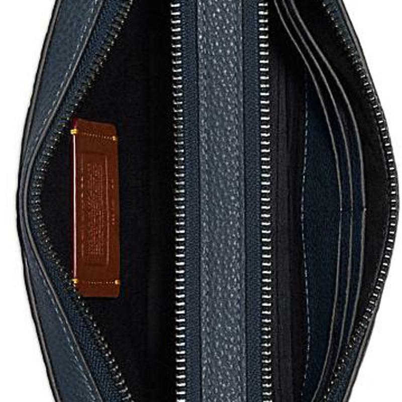 Coach Charter 19 Einfarbige Reißverschluss Leder Schulter Crossbody Tasche Kleine Damen Taschen Dunkelblau C2609-DDE