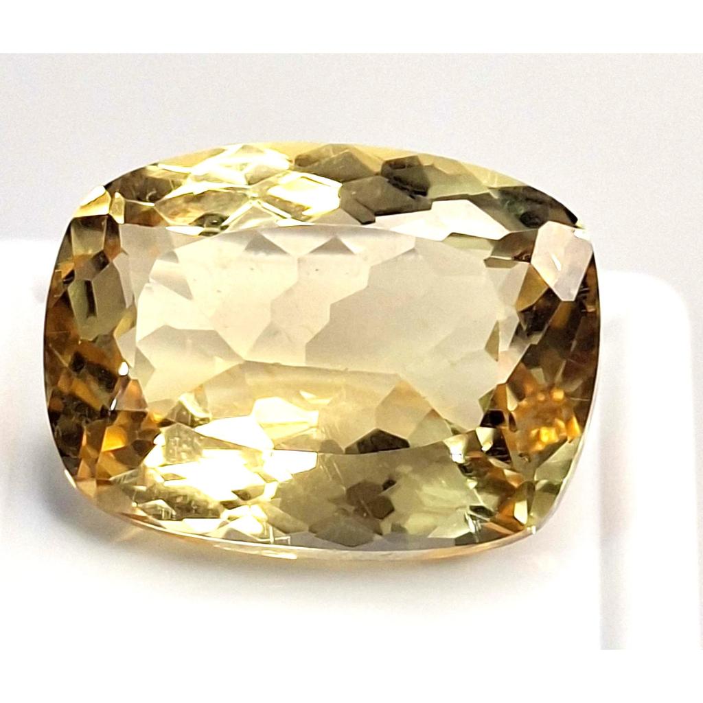 22-24 Ct Natural Light Yellow Citrine Cushion Cut Stunning Certified Gemstone