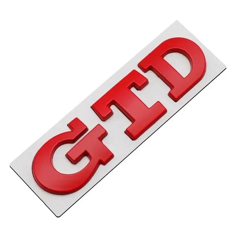 3D Metal Car Front Grill GTD Logo Rear Trunk Sticker Emblem Badge For Volkswagen VW Golf 4 5 6 7 7 MK4 MK5 MK6 MK7 MK8