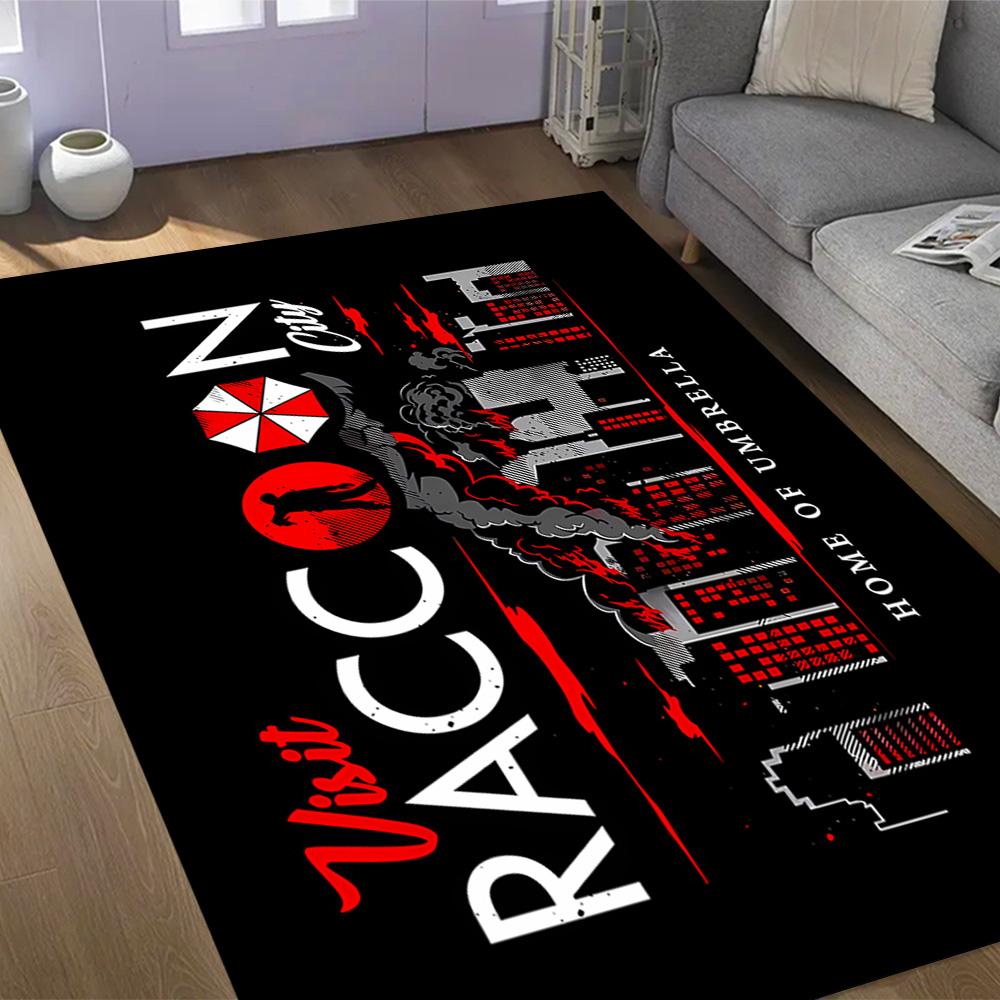 Umbrella Corporation Logo Floor Mat Design for Hallway Study room Dining Room Foyer Antislip Carpet Anime Office Decor Wedding Party Gift